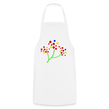 Neon Dot Tree Burst - Cooking Apron - white - Front - AI Model Male 185 dark (185cm)