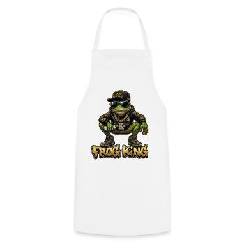 Roi grenouille Gangsters Vêtements de ville - Tablier de cuisine - blanc - Devant - AI Model Male 185 dark (185cm)