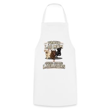 Proud Lab Mom Shirt Labrador Dog Gift - Cooking Apron - white - Front - AI Model Male 185 dark (185cm)