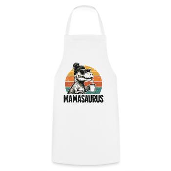 Mamasaurus Mama Mutter Geschenkidee Humor Lustig - Kochschürze - Weiß - Vorne - AI Model Male 185 dark (185cm)
