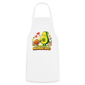 Mamacado Avocado - Lustiges Mama Kawaii Design - Kochschürze - Weiß - Vorne - AI Model Male 185 dark (185cm)