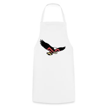 Drapeau des fans d’Adler Allemagne - Tablier de cuisine - blanc - Devant - AI Model Male 185 dark (185cm)