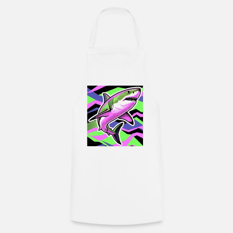 Shark - Cooking Apron - white