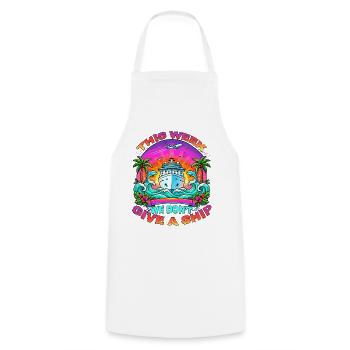 This Week We Don't Ship Family Vacation Cruising - Cooking Apron - white - Front - AI Model Male 185 dark (185cm)