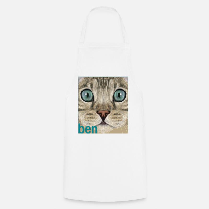 Chat du Bengale - Tablier de cuisine - blanc