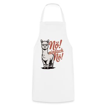 Nö einfach Nö Shirt mit Lama - Geschenk Lama Fans - Kochschürze - Weiß - Vorne - AI Model Male 185 dark (185cm)