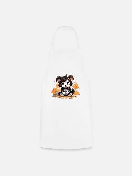 Luxus-Panda mit Geldsäcken - Kochschürze - Weiß