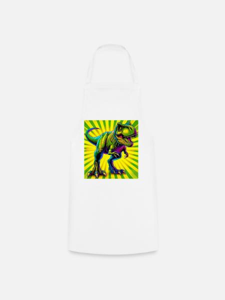 Dinosaurier - Kochschürze - Weiß