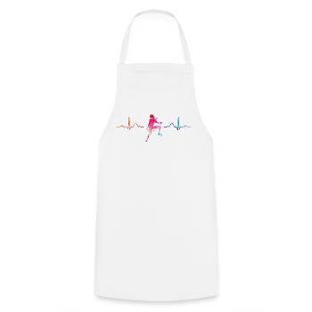 Boulderer heartbeat Bouldering Bouldering - Cooking Apron - white - Front - AI Model Male 185 dark (185cm)