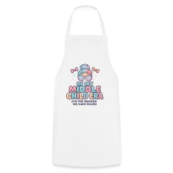 Daughter Family Humor In My Middle Child Era - Cooking Apron - white - Front - AI Model Male 185 dark (185cm)