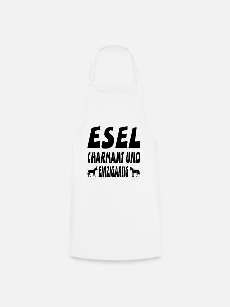 Esel - Kochschürze - Weiß