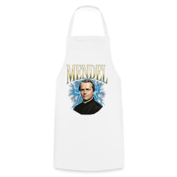 Gregor Mendel Donner - Kochschürze - Weiß - Vorne - AI Model Male 185 dark (185cm)