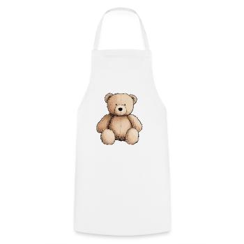 teddy bear, teddy bear, stuffed animal - Cooking Apron - white - Front - AI Model Male 185 dark (185cm)