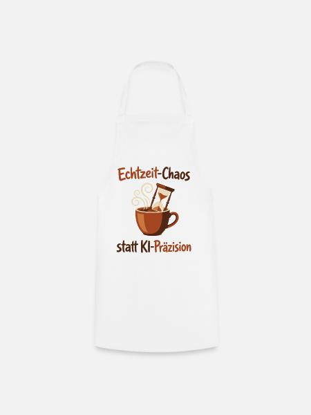 KI-Chaos Kaffee Human Design - Kochschürze - Weiß