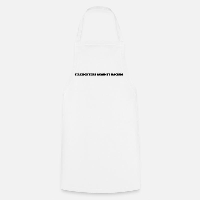 Firefighters Against Racism Line Black - Cooking Apron - white
