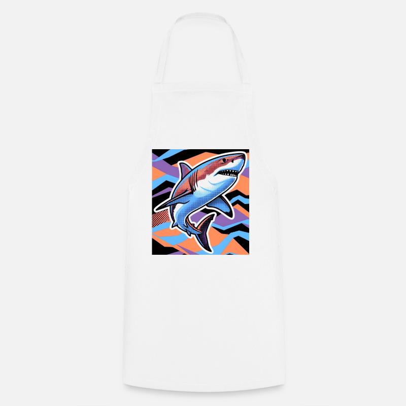Shark - Cooking Apron - white