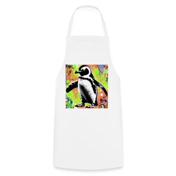 penguin - Cooking Apron - white - Front - AI Model Male 185 dark (185cm)