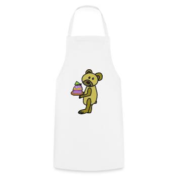 Muffin Bear Teddy Bear Cake Child - Cooking Apron - white - Front - AI Model Male 185 dark (185cm)