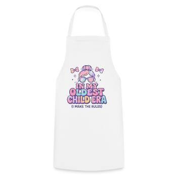 Daughter Family Humor In My Oldest Child Era - Cooking Apron - white - Front - AI Model Male 185 dark (185cm)