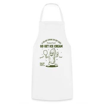 Pickleball funny player love pickleball go get - Cooking Apron - white - Front - AI Model Male 185 dark (185cm)