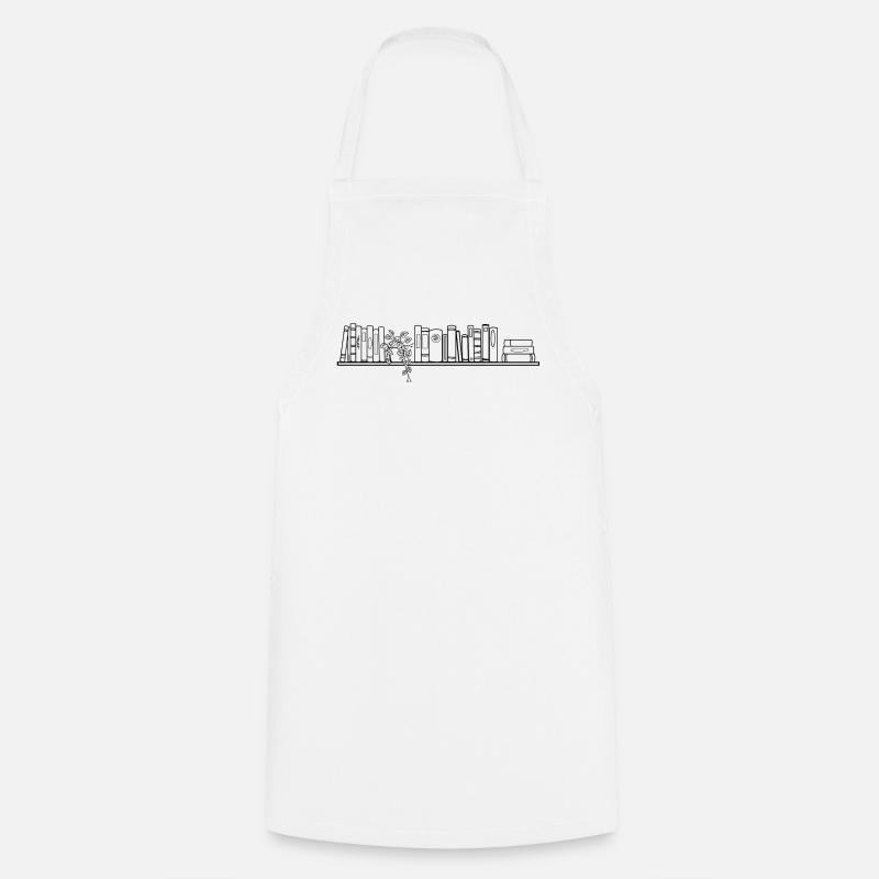 bookcase - Cooking Apron - white