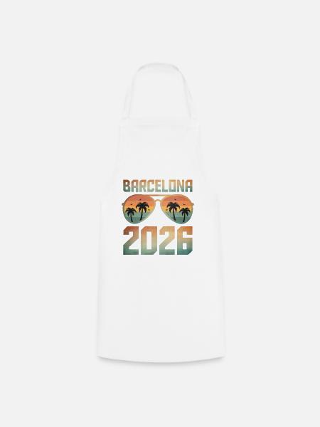 Barcelona 2026 - Kochschürze - Weiß