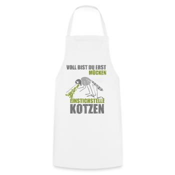 Tu n’es rassasié que lorsque les moustiques vomissent - Tablier de cuisine - blanc - Devant - AI Model Male 185 dark (185cm)