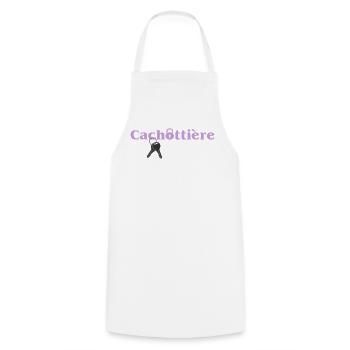 Cachottière Clés et Mystère - Tablier de cuisine - blanc - Devant - AI Model Male 185 dark (185cm)