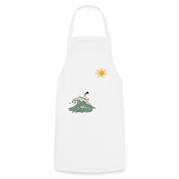 Surfer - Cooking Apron - white - Front - AI Model Male 185 dark (185cm)