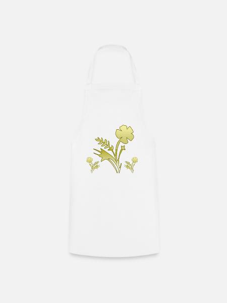 Blumen - Kochschürze - Weiß