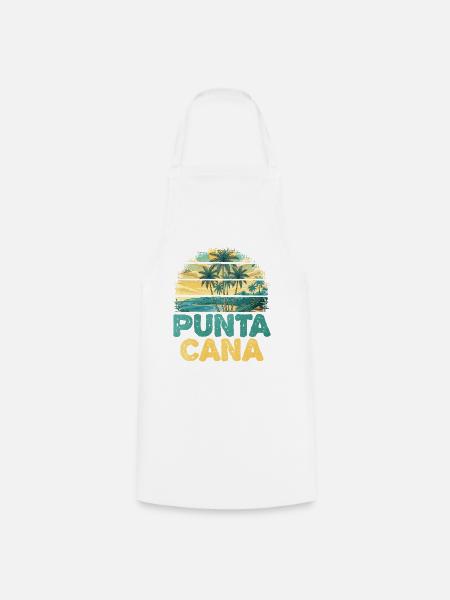 Punta Cana Tropenstrand Artwork - Kochschürze - Weiß