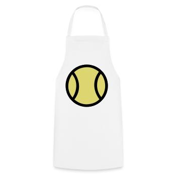 Großer Tennisball Pop-Art Icon - Kochschürze - Weiß - Vorne - AI Model Male 185 dark (185cm)