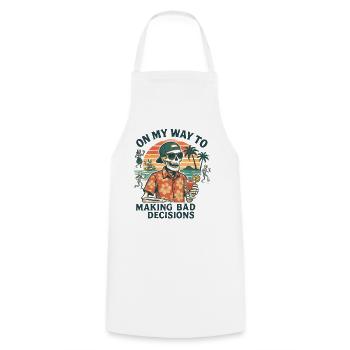 Holiday Humor On My Way To Making Bad Decisions - Cooking Apron - white - Front - AI Model Male 185 dark (185cm)