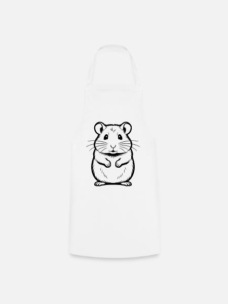 Hamster - Kochschürze - Weiß
