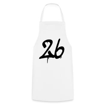 26 - Cooking Apron - white - Front - AI Model Male 185 dark (185cm)