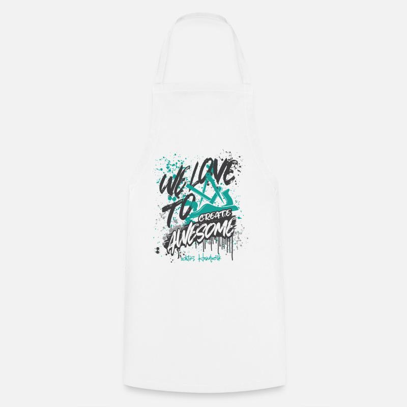 Schreiner Stolz grey-mint-big - Cooking Apron - white