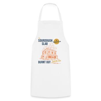 Boulanger au pain au levain La Dalle au levain - Tablier de cuisine - blanc - Devant - AI Model Male 185 dark (185cm)
