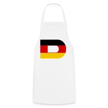 D- Deutschland Flagge Stil - Kochschürze - Weiß - Vorne - AI Model Male 185 dark (185cm)