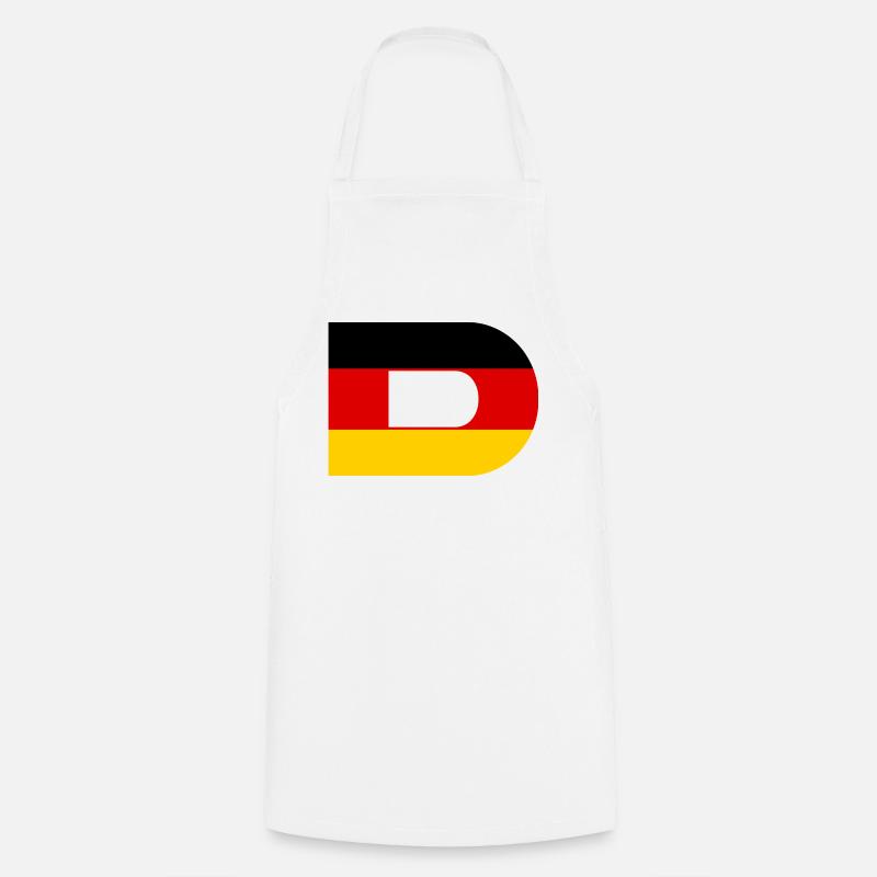 D - Style du drapeau allemand - Tablier de cuisine - blanc
