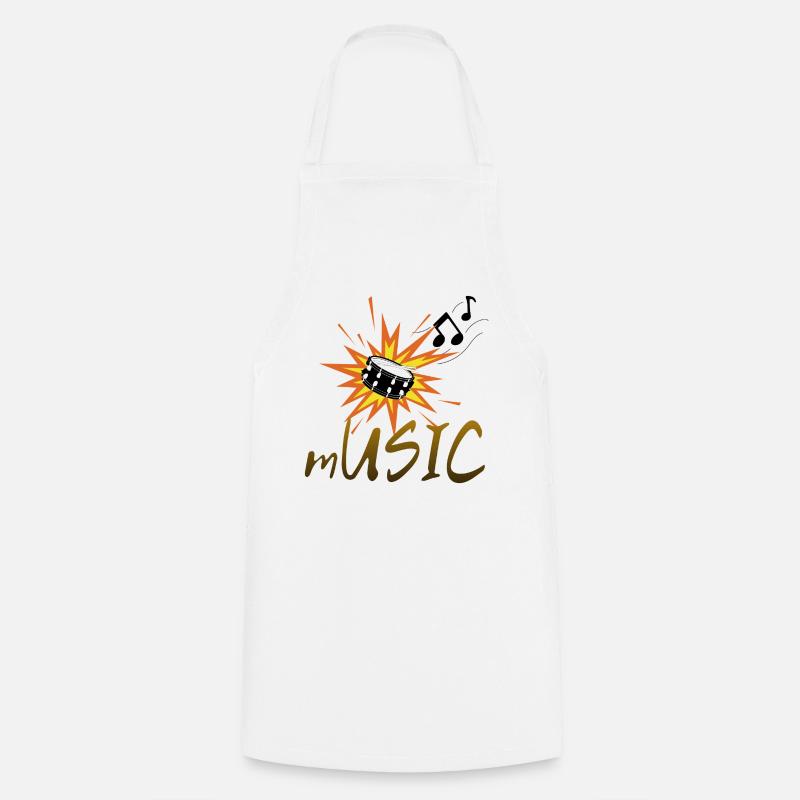 Musique explosive de batterie - Tablier de cuisine - blanc