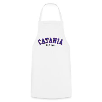 Catania Est. 1986 - Cooking Apron - white - Front - AI Model Male 185 dark (185cm)