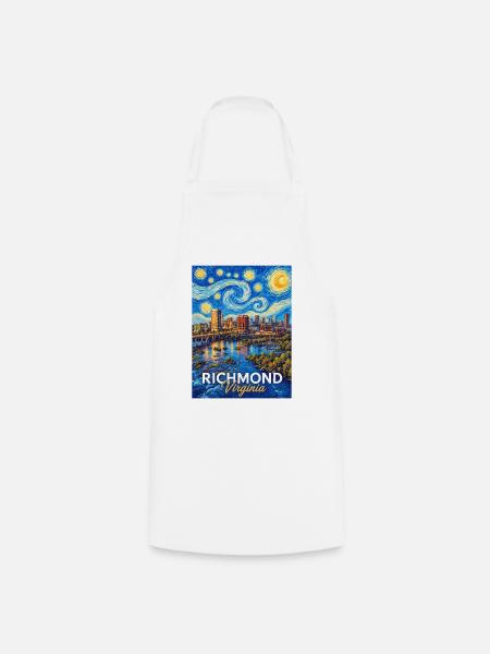 Richmond Starry Skyline Virginia - Kochschürze - Weiß