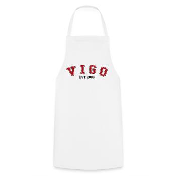 Vigo Fondée en 2006 - Tablier de cuisine - blanc - Devant - AI Model Male 185 dark (185cm)