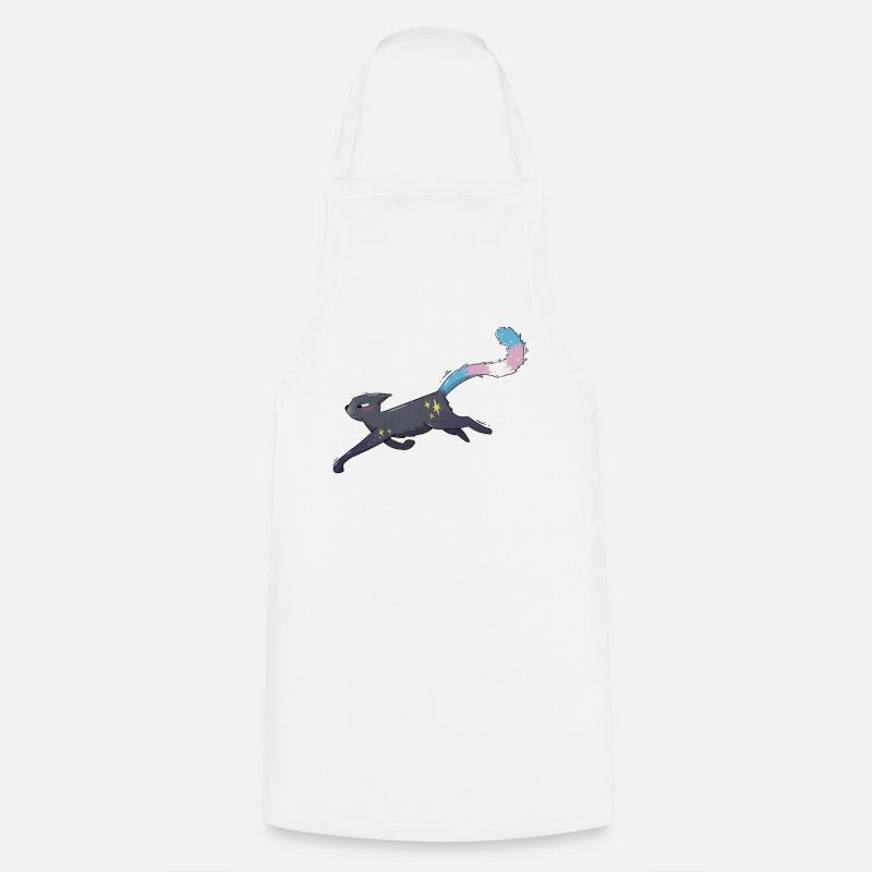 Cute cat trans pride - Cooking Apron - white
