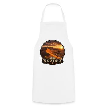 Namibia Desert Africa Vintage Landscape Holiday - Cooking Apron - white - Front - AI Model Male 185 dark (185cm)