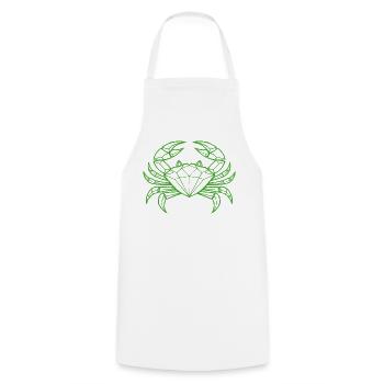 Cancer – Protection et force - Tablier de cuisine - blanc - Devant - AI Model Male 185 dark (185cm)