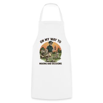 Golf Humor On My Way To Making Bad Decisions - Cooking Apron - white - Front - AI Model Male 185 dark (185cm)