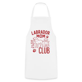 Labrador Mom Club Dog Mom Shirt - Cooking Apron - white - Front - AI Model Male 185 dark (185cm)
