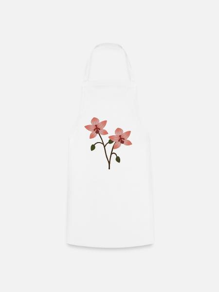 Pastellorchideenblüte - Kochschürze - Weiß