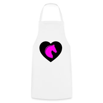 horses - Cooking Apron - white - Front - AI Model Male 185 dark (185cm)